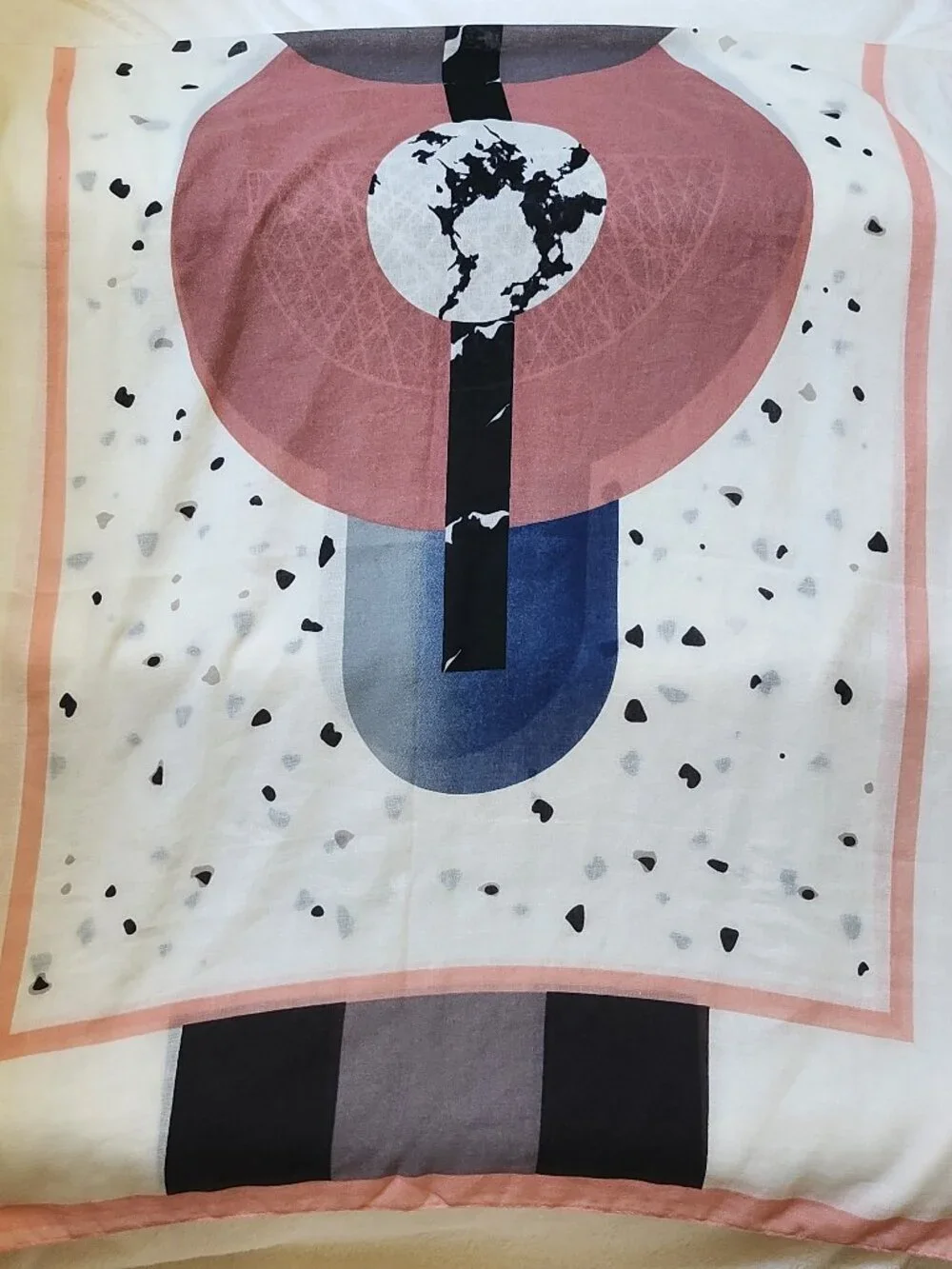 Contemporary Modern Art Print Lightweight Wrap Shawl Sarong